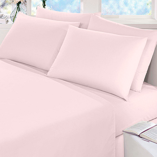 Jogo de Cama Solteiro Duplo Prata 150 Fios Rosa 3pçs - Santista