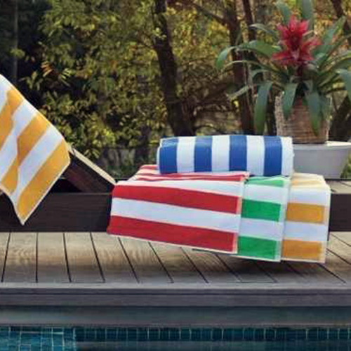 Toalha de Praia e Piscina Stripes 100% Algodão Amarela - Santista