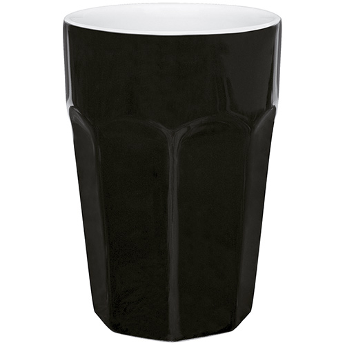 Copo de Cerâmica Grande 300ml Preto e Branco - Oxford